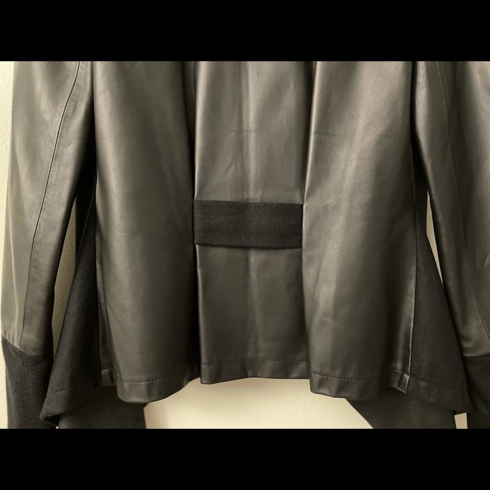 Drape Front Leather Jacket - image 6